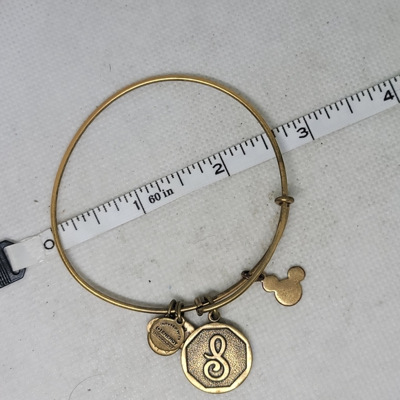 WOMEN'S ALEX AND ANI INITIAL S BANGLE BRACELET GOLD - Picture 7 of 7